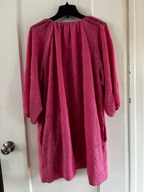 Dress Forum Los Angeles Pink Eyelet Mini Dress - Size L - Picture 4 of 14